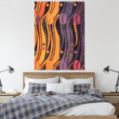 ヴィンテージ化チューリップ キャンバスプリント (インサイチュ (寝室))