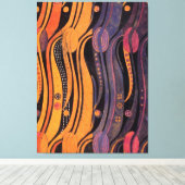 ヴィンテージ化チューリップ キャンバスプリント (インサイチュ (ウッドフロア))