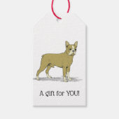 ヴィンテージ化フランスのブルドッグC ギフトタグ (正面)