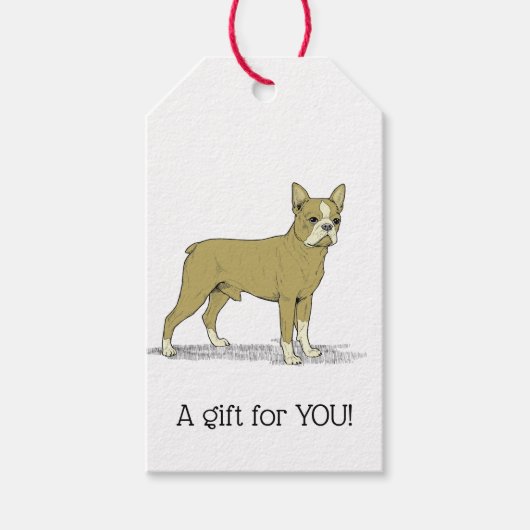 ヴィンテージ化フランスのブルドッグC ギフトタグ (正面)