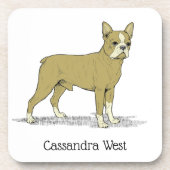 ヴィンテージ化フランスのブルドッグC コースター (正面)