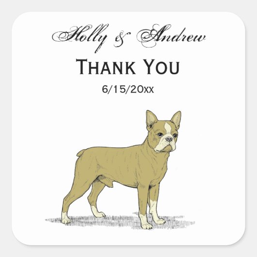 ヴィンテージ化フランスのブルドッグC スクエアシール (正面)