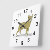 ヴィンテージ化フランスのブルドッグC スクエア壁時計 (傾斜)