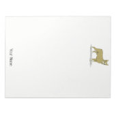 ヴィンテージ化フランスのブルドッグC ノートパッド (正面)