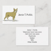 ヴィンテージ化フランスのブルドッグC 名刺 (正面/裏面)