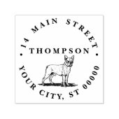 ヴィンテージ化ブルフランスのドッグ セルフインキングスタンプ (デザイン)