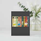 ヴィンテージ化学先生生化学者 ポストカード (スタンド正面)