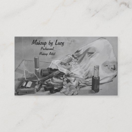 ヴィンテージ化粧バッグの写真 名刺 (正面)