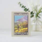 ヴィンテージ北アイルランドのボート旅行の広告 ポストカード (スタンド正面)