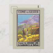ヴィンテージ北アイルランドのボート旅行の広告 ポストカード (正面/裏面)