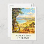 ヴィンテージ北アイルランド旅行ポスター ポストカード (正面/裏面)