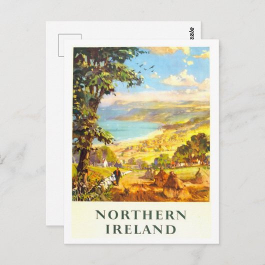 ヴィンテージ北アイルランド旅行ポスター ポストカード (正面/裏面)
