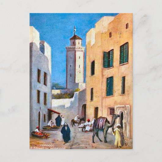 ヴィンテージ北アフリカ、モガドール、モロッコ ポストカード (正面)