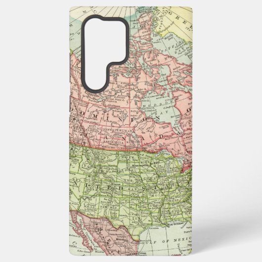 ヴィンテージ北アメリカの地図 SAMSUNG GALAXYケース (裏面)