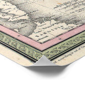 ヴィンテージ北イタリアの地図, 1853 ポスター (角)