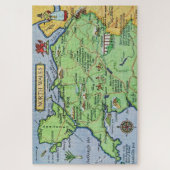 ヴィンテージ北ウェールズの地図 ジグソーパズル (縦)