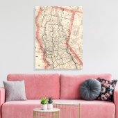 ヴィンテージ北カリフォルニアの地図(1883) キャンバスプリント (インサイチュ (リビング))