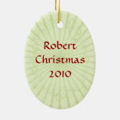 ヴィンテージ北斎日本のクリスマス飾り セラミックオーナメント (裏面)