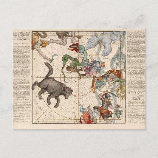 ヴィンテージ北極の地図 ポストカード (正面)