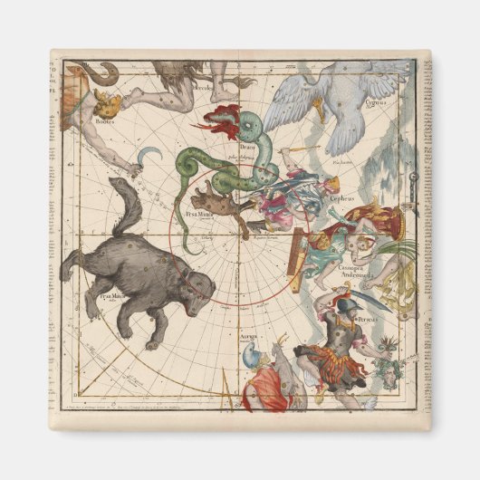 ヴィンテージ北極の地図 マグネット (正面)