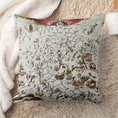 ヴィンテージ北極オールドアンティークマップワールド クッション (ブランケット)