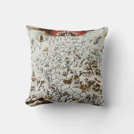 ヴィンテージ北極オールドアンティークマップワールド クッション