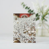 ヴィンテージ北極オールドアンティークマップワールド ポストカード (スタンド正面)