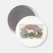 ヴィンテージ北極キツネ マグネット (正面/裏面)