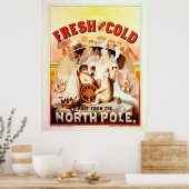 ヴィンテージ北極ビール、新鮮で冷たい ポスター (キッチン)