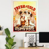 ヴィンテージ北極ビール、新鮮で冷たい ポスター (ホームオフィス)