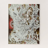 ヴィンテージ北極旧アンティーク地図ワールド ジグソーパズル (縦)