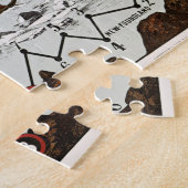 ヴィンテージ北極旧アンティーク地図ワールド ジグソーパズル (側面)