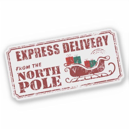 ヴィンテージ北極表現配信スタンプ シール (正面)