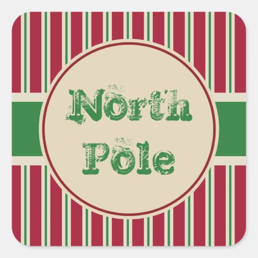 ヴィンテージ北極 スクエアシール (正面)