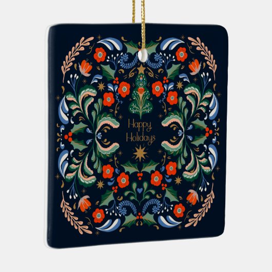 ヴィンテージ北欧クリスマス セラミックオーナメント (右)