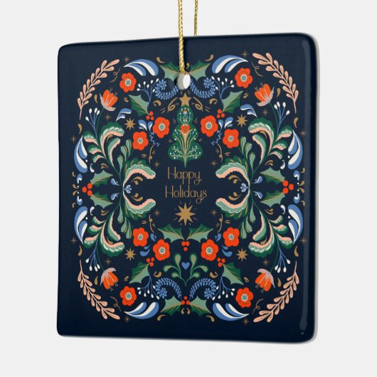 ヴィンテージ北欧クリスマス セラミックオーナメント (左)