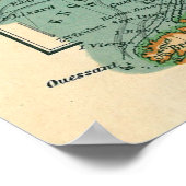 ヴィンテージ北海バイキング北海航路の地図(1906) ポスター (角)