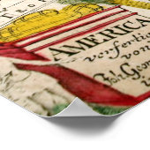 ヴィンテージ北米と南米の地図1761 ポスター (角)