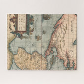 ヴィンテージ北米の地図 ジグソーパズル (横)