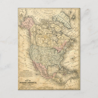 ヴィンテージ北米の地図 ポストカード