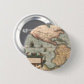 ヴィンテージ北米の地図 缶バッジ (正面&裏面)