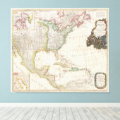 ヴィンテージ北米の地図(1794) キャンバスプリント (インサイチュ (ウッドフロア))