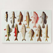 ヴィンテージ北米の魚 ジグソーパズル (横)