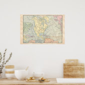 ヴィンテージ北米地図ポスター ポスター (キッチン)
