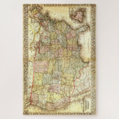 ヴィンテージ北米地図 ジグソーパズル (縦)