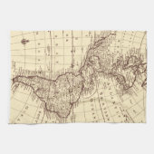 ヴィンテージ北米・南米の地図 キッチンタオル (横)