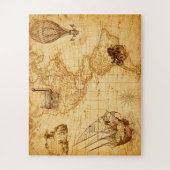 ヴィンテージ北米・南米地図 ジグソーパズル (縦)