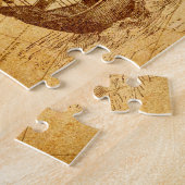 ヴィンテージ北米・南米地図 ジグソーパズル (側面)