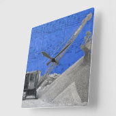 ヴィンテージ北西クレーン操作者摩擦リグ スクエア壁時計 (傾斜)