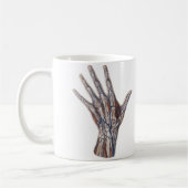 ヴィンテージ医学、人体解剖学 手 指 コーヒーマグカップ (左)